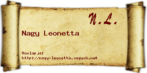 Nagy Leonetta névjegykártya